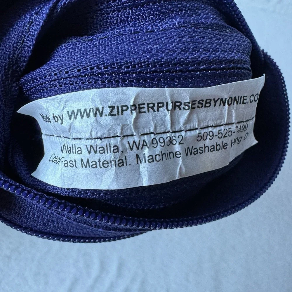 Zipper Wallet By Nonie‎ Zip Around Blue Purple Coin Pouch 4.5